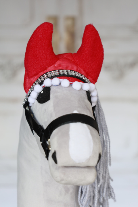 Nauszniki czerwone dla hobby horse - 2 Nauszniki czerwone dla hobby horse - 2