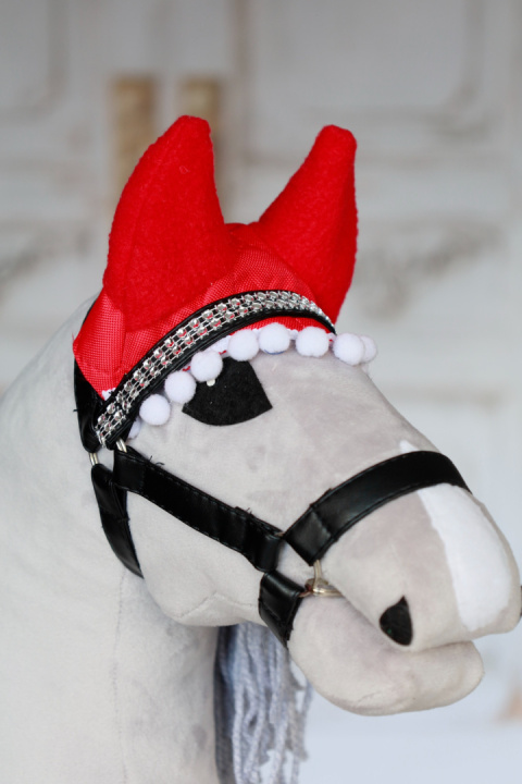 Nauszniki czerwone dla hobby horse - 2 Nauszniki czerwone dla hobby horse - 2