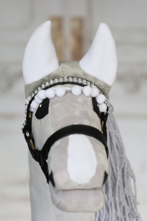 Nauszniki szare dla hobby horse - 4 Nauszniki szare dla hobby horse - 4