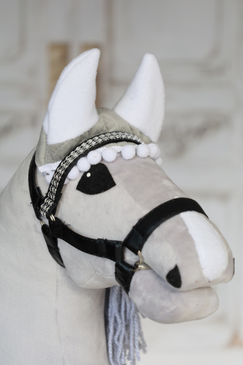 Nauszniki szare dla hobby horse - 4 Nauszniki szare dla hobby horse - 4