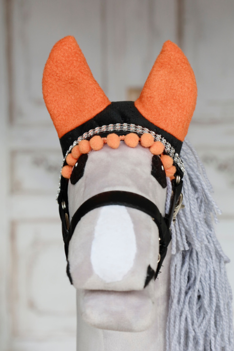 Nauszniki pomarańczowe dla hobby horse - 6 Nauszniki pomarańczowe dla hobby horse - 6