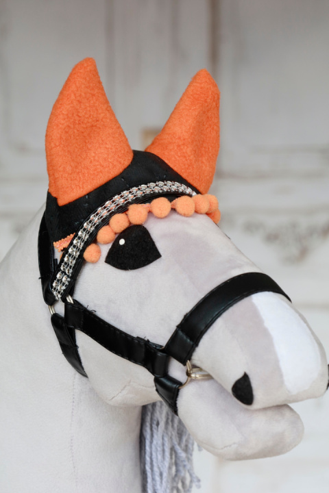 Nauszniki pomarańczowe dla hobby horse - 6 Nauszniki pomarańczowe dla hobby horse - 6